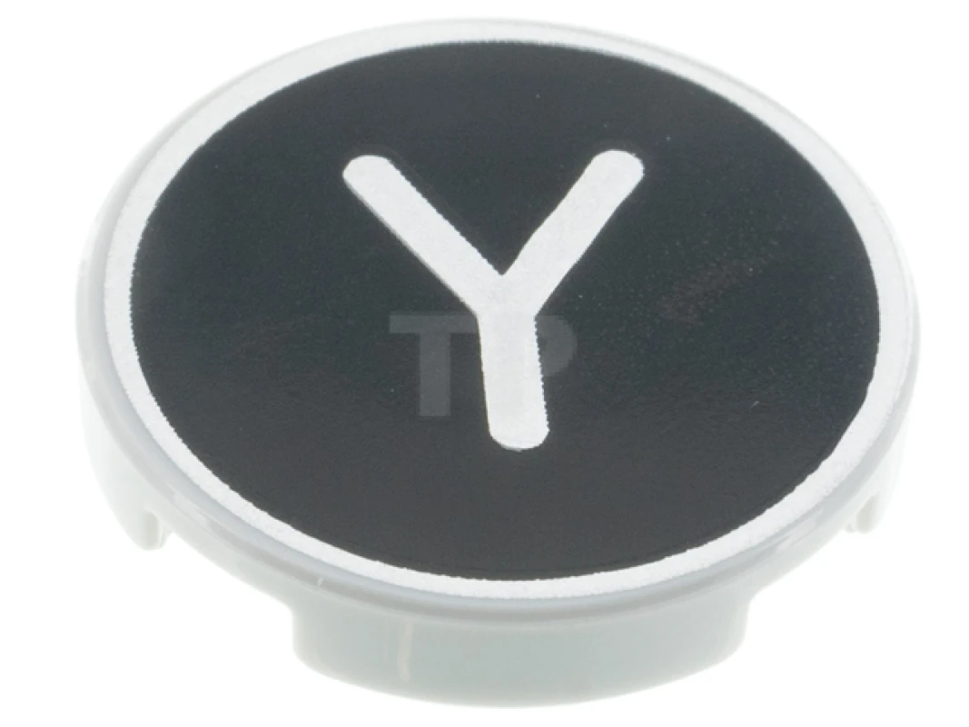 LEGO&reg; 6352981 - 14769pb446 - Tile 2 x 2 Round with Bottom O and Letter Y Pattern