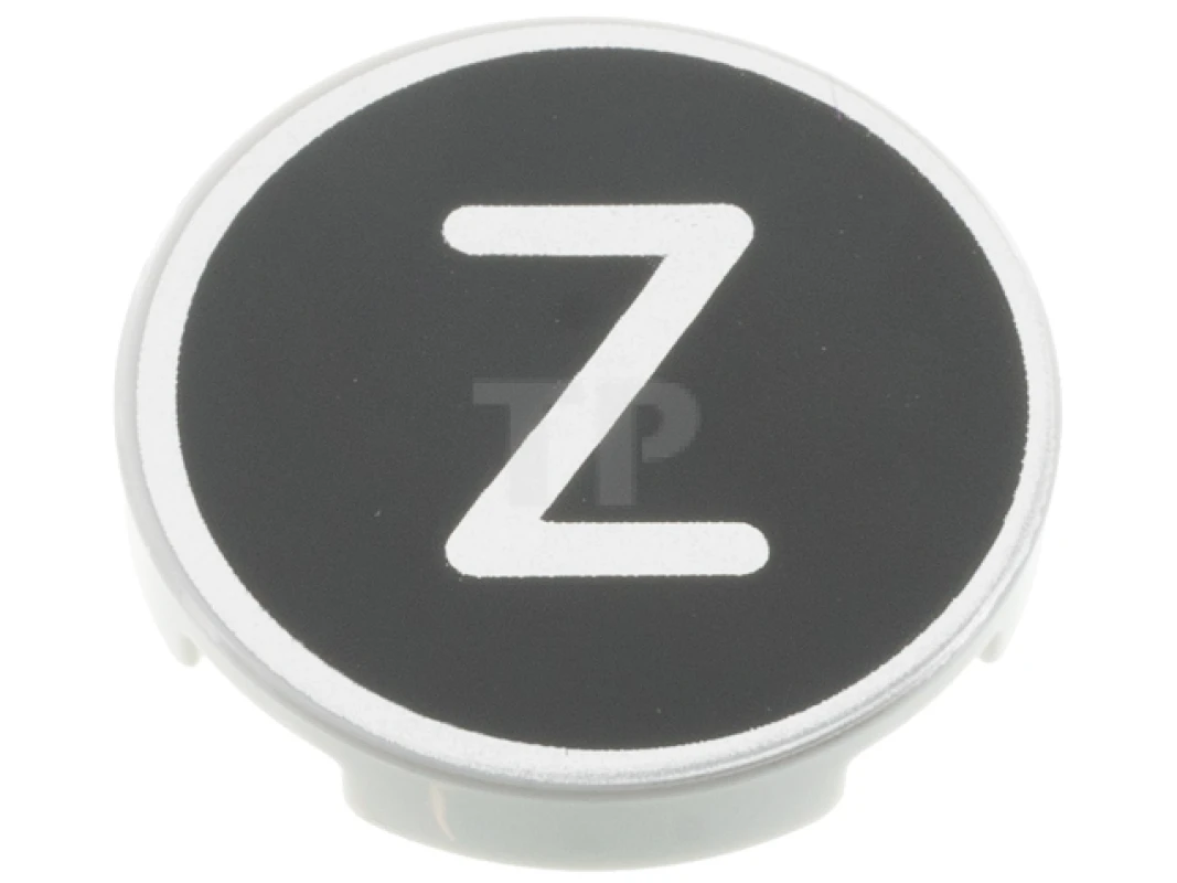 LEGO&reg; 6352995 - 14769pb447 - Tile 2 x 2 Round with Bottom O and Letter Z Pattern