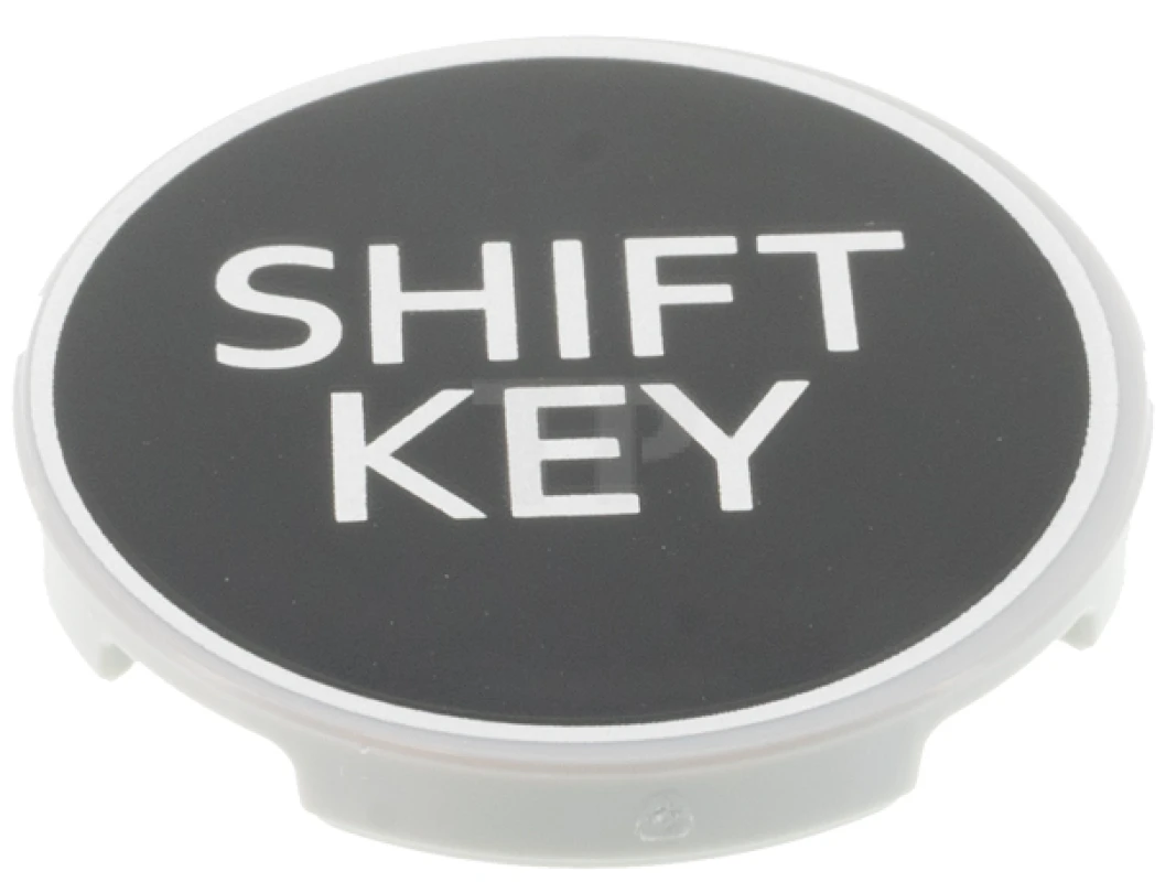 LEGO&reg; 6353008 - 67095pb009 - Tile 3 x 3 Round with 'SHIFT KEY'  Pattern