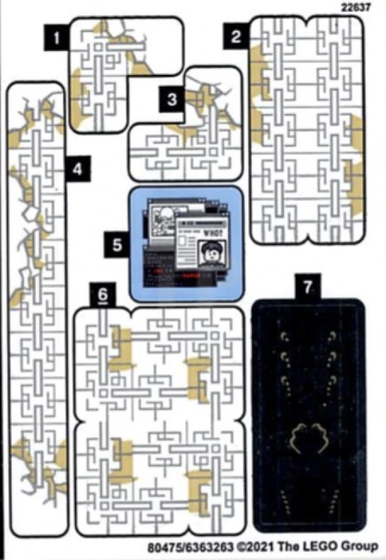LEGO&reg; 6363263 - Autocollant pour l'ensemble 76185