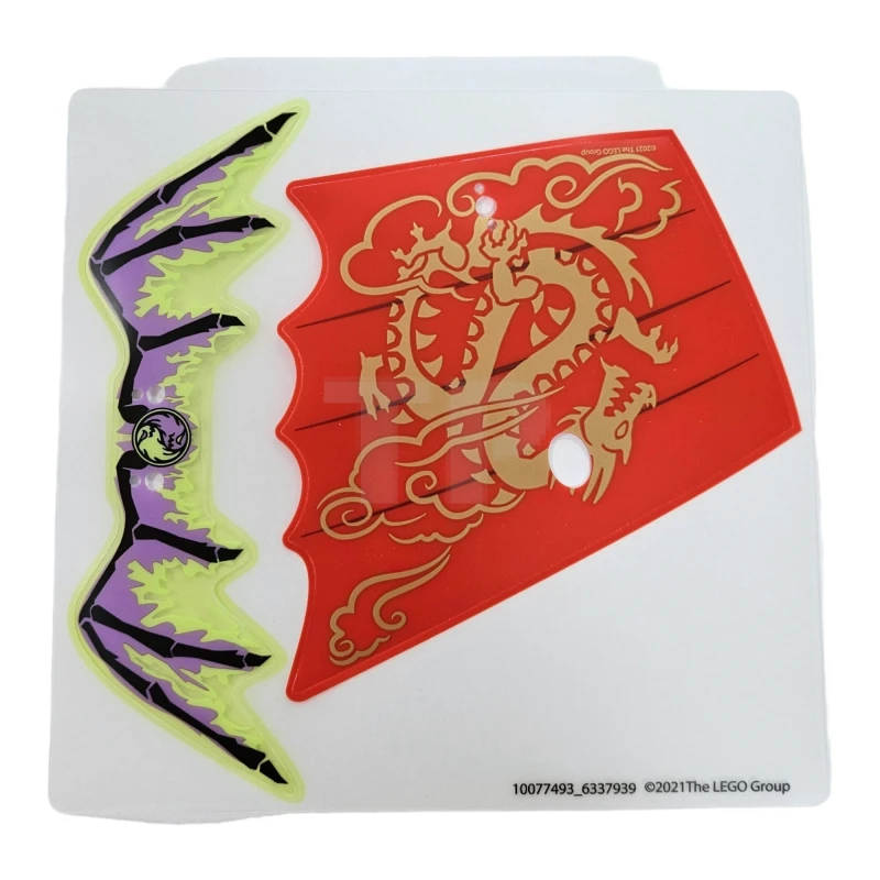 LEGO&reg; 6337939 - 77493 - Plastic Scalloped Dragon Sail and Ghost Dragon Wings