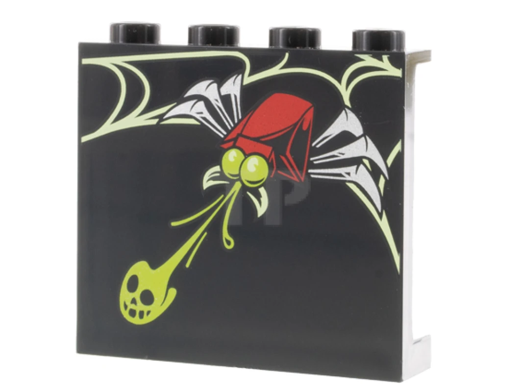 LEGO&reg; 60581pb199 - 6329622 - Panel 1 x 4 x 3 with Side Supports and Web and Spider Pattern