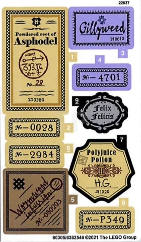 LEGO&reg;  - Sticker for Set 76391