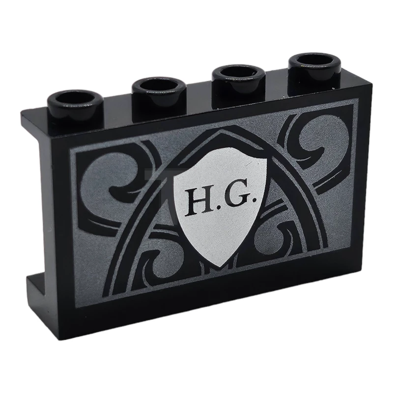 LEGO&reg; 6362541 - 14718pb047 - Panel 1 x 4 x 2 con patrón de escudo