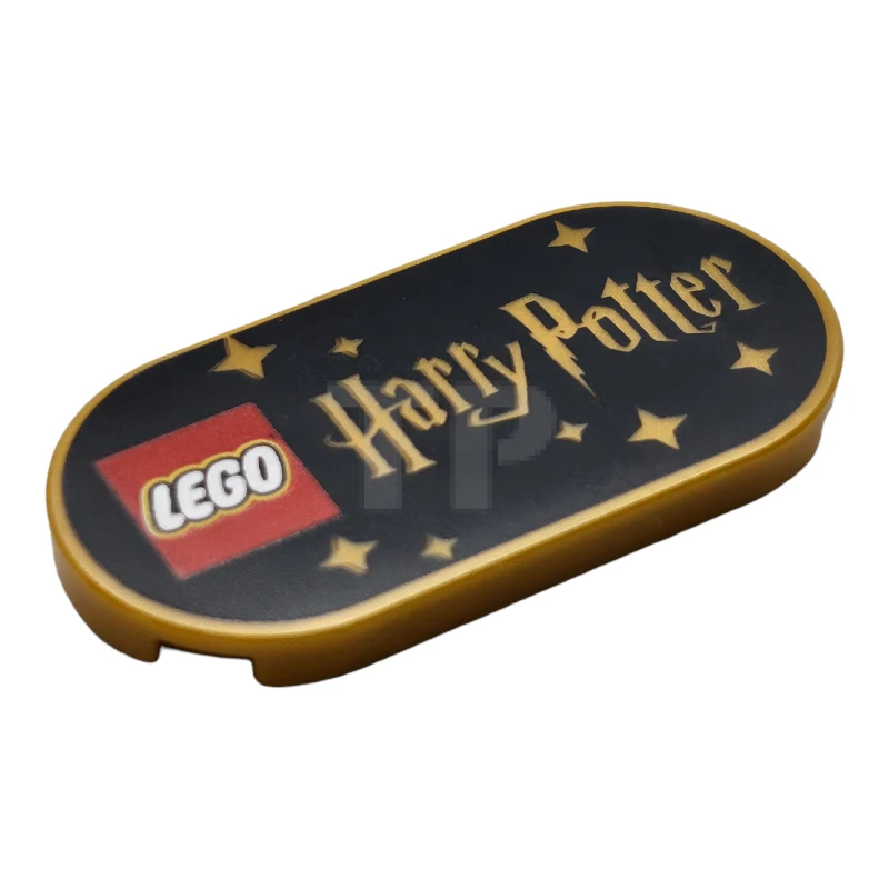 LEGO&reg; 6362540 - 66857pb009 - Tile 2 x 4 Oval with LEGO 'Harry Potter' Pattern