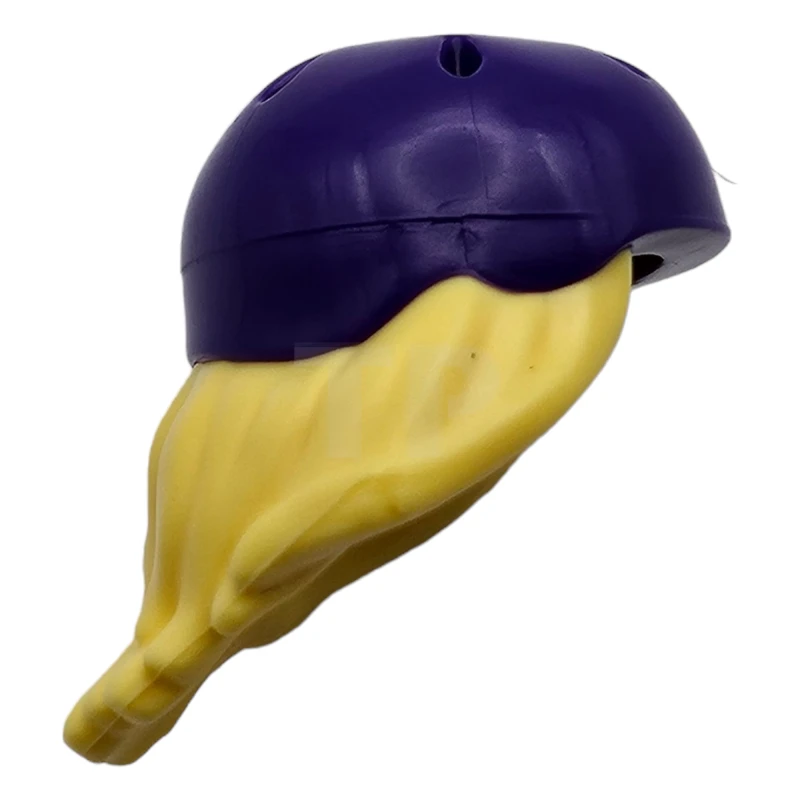 LEGO&reg; 6359849 - 54647pb03 - Headgear Minifig, Bicycle Helmet with Long Hair