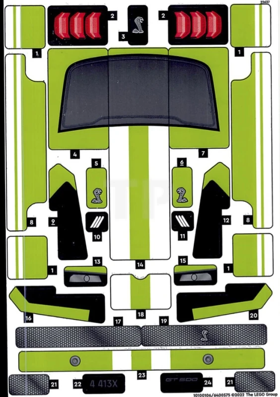 LEGO&reg; 6400575 - Autocollant pour l'ensemble 42138