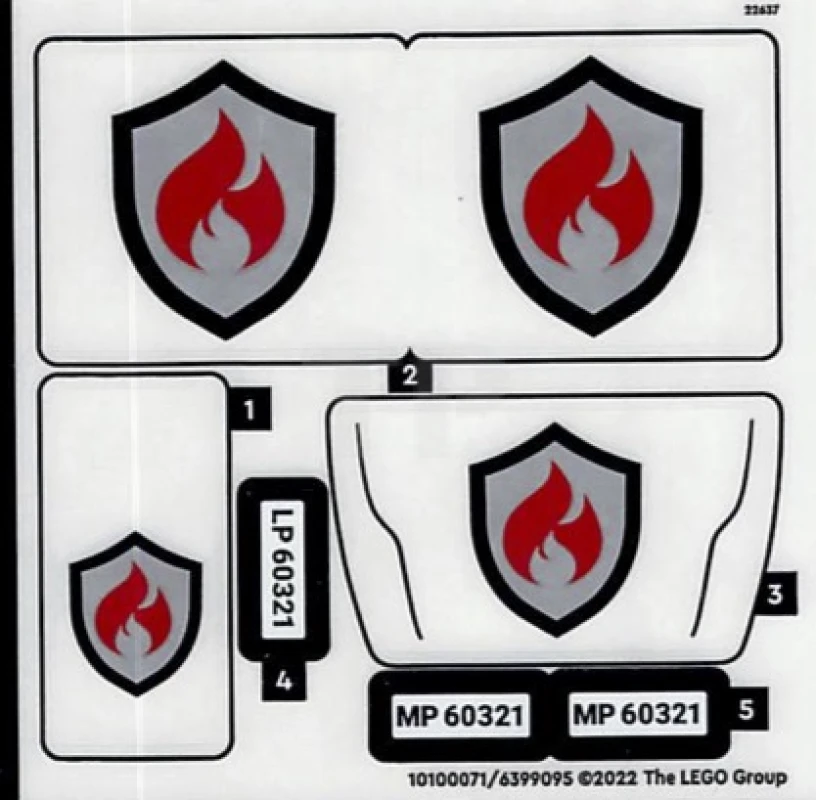 LEGO&reg; 6399095 - Sticker for Set 60321 - Sheet 1