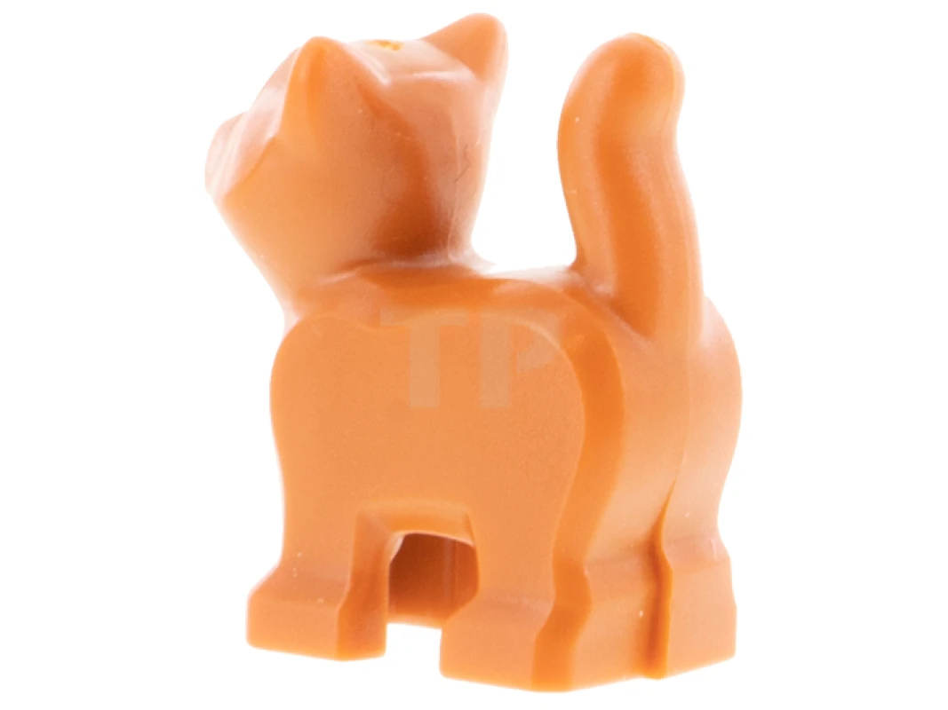 LEGO&reg; 6381985 - 80686pb02 - Cat, Baby Kitten, Standing with Tan Muzzle and Black Mouth, Nose, and Eyes with Pupils Pattern