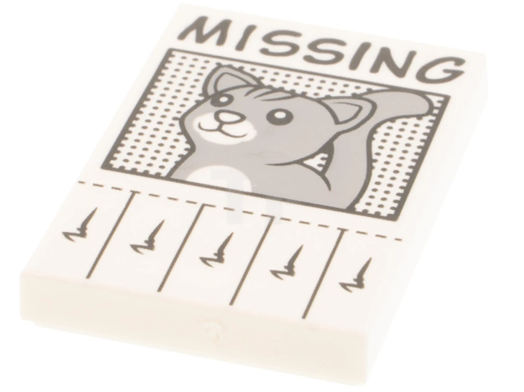 LEGO&reg; 6399221 - 26603pb216 - Piastrelle 2 x 3 con motivo poster del gatto scomparso