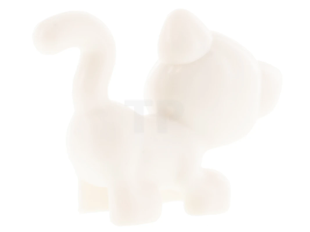 LEGO&reg; 6371543 - 93089pb04 - Cat, Friends, Standing and Looking Left with Bright Light Orange Left Eye and Medium Azure Right Eye, Black Nose and Mouth Pattern