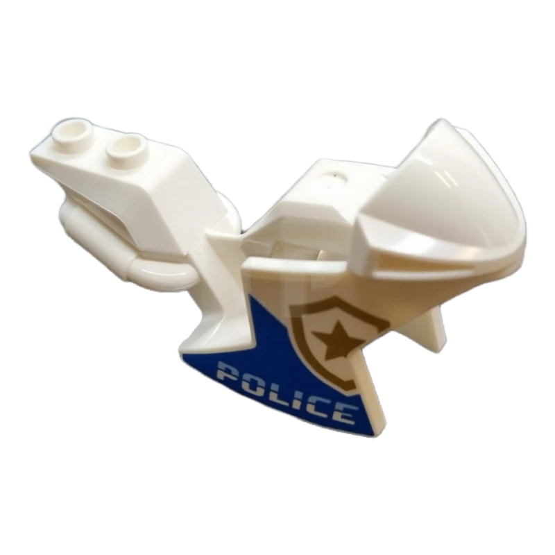 LEGO&reg; 6295687 - 18895pb14 - Motorcycle Fairing, Sport Bike with Shield and 'POLICE' Pattern
