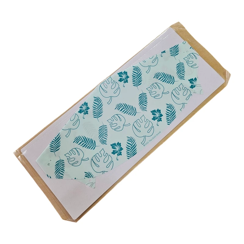 LEGO&reg; 6371541 - 82622 - Cloth Tent, Semicircular with Dark Turquoise Leaves, Fronds, and Flowers Pattern