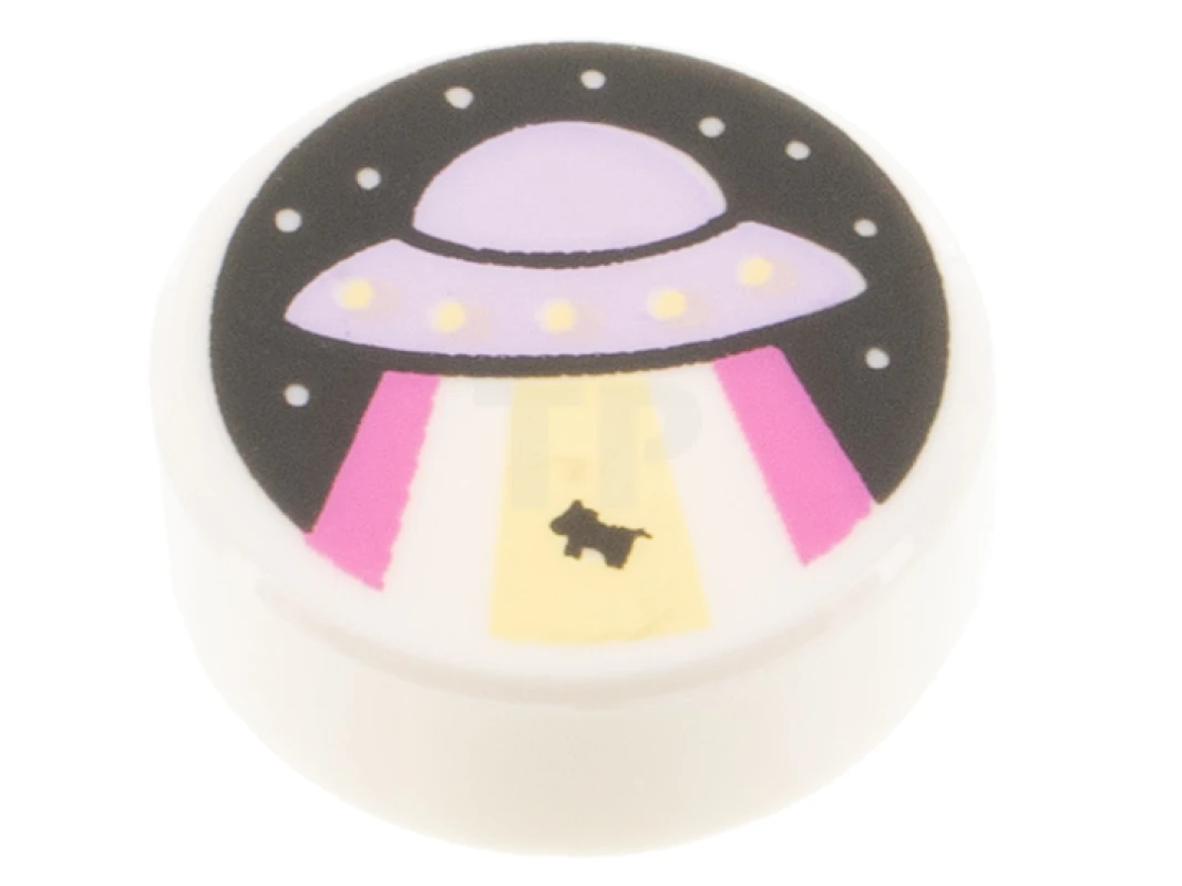 LEGO&reg;  - 98138pb271 - Fliese 1 x 1 Rund mit UFO-Muster