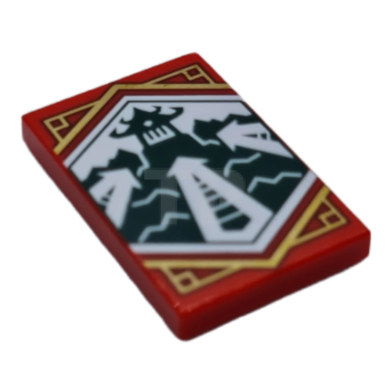 LEGO&reg; 6368487 - 26603pb217 - Tegel 2 x 3 met Dojo Tempelpatroon (Ninjago Aanpasbaarheidsbanier)