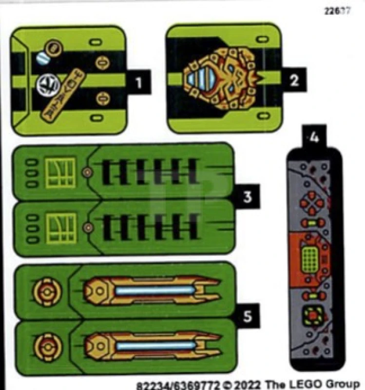 LEGO&reg; 6369772 - Autocollant pour l'ensemble 71763