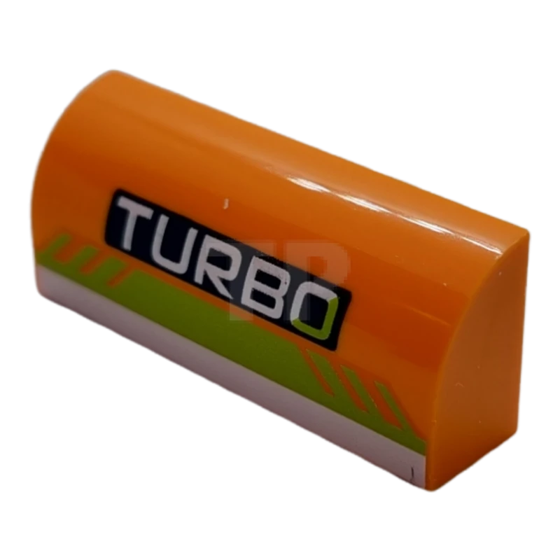 LEGO&reg; 6191pb032 - 6365907 - Slope 1 x 4 x 1 1/3 Curved with 'TURBO' Pattern