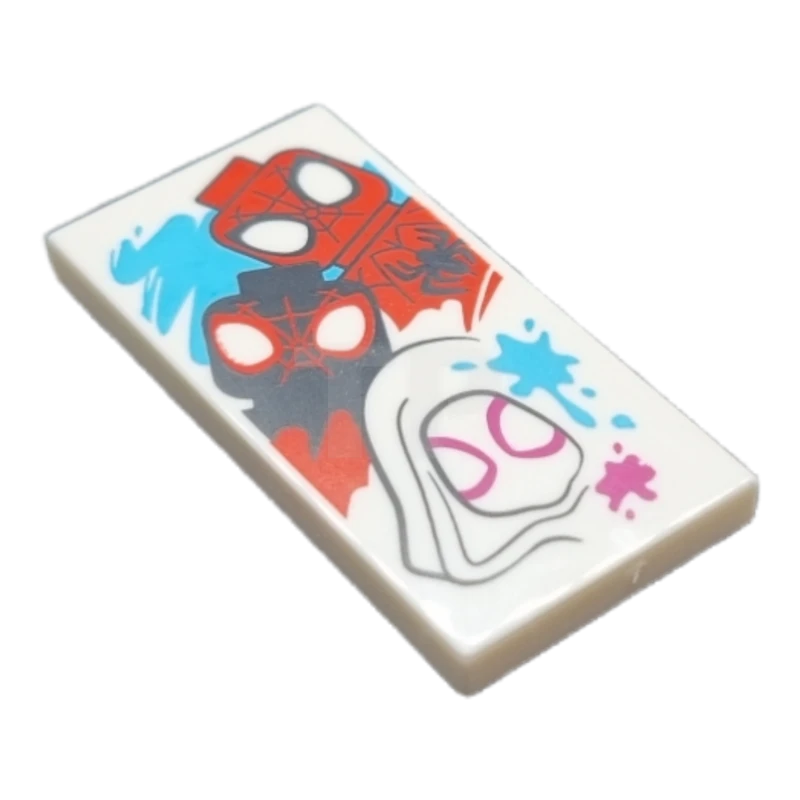 LEGO&reg; 6375577 - 87079pb1075 - Carreau 2 x 4 avec Spidey (Spider-Man), Miles Morales et Gwen Pattern