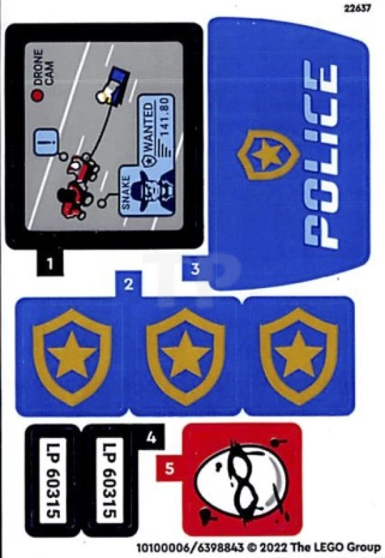 LEGO&reg; 6398843 - Sticker for Set 60315