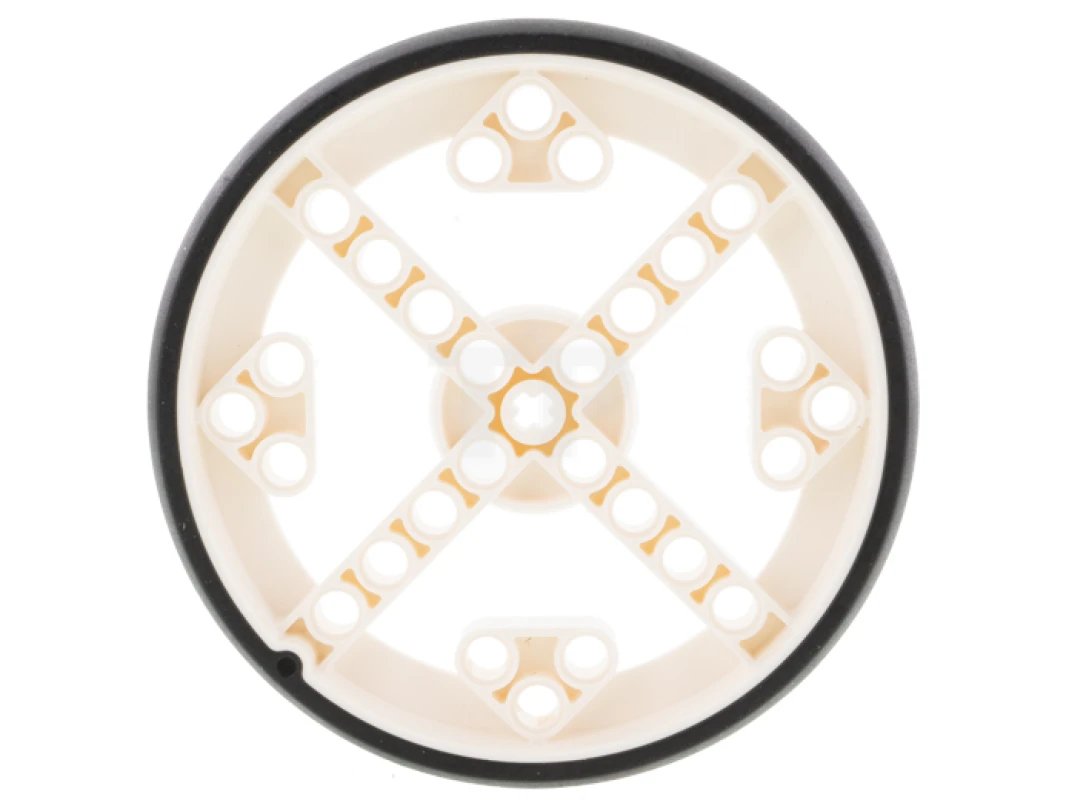 LEGO&reg; 6287605 - 49295c02 - Roue Technic avec pneu fixe 88 x 14 avec trou d'essieu et trous de pin.