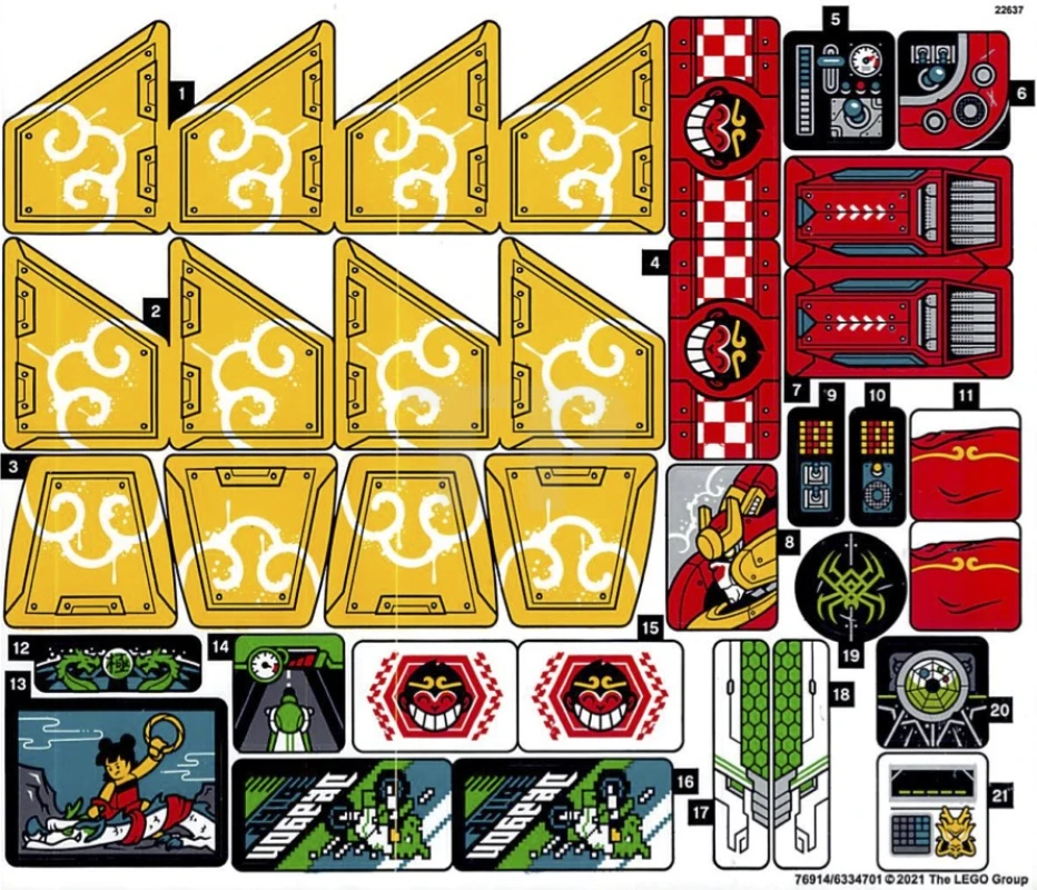 LEGO&reg; 6334701 - Sticker for Set 80023