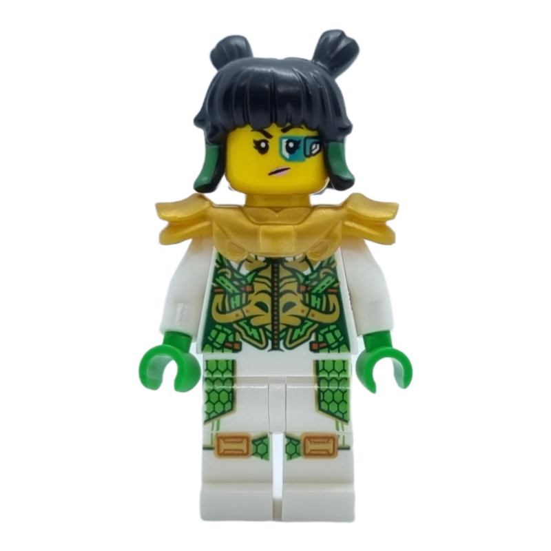 LEGO&reg; mk042 Mei - Armure du dragon, épaulettes en or perlé, cheveux