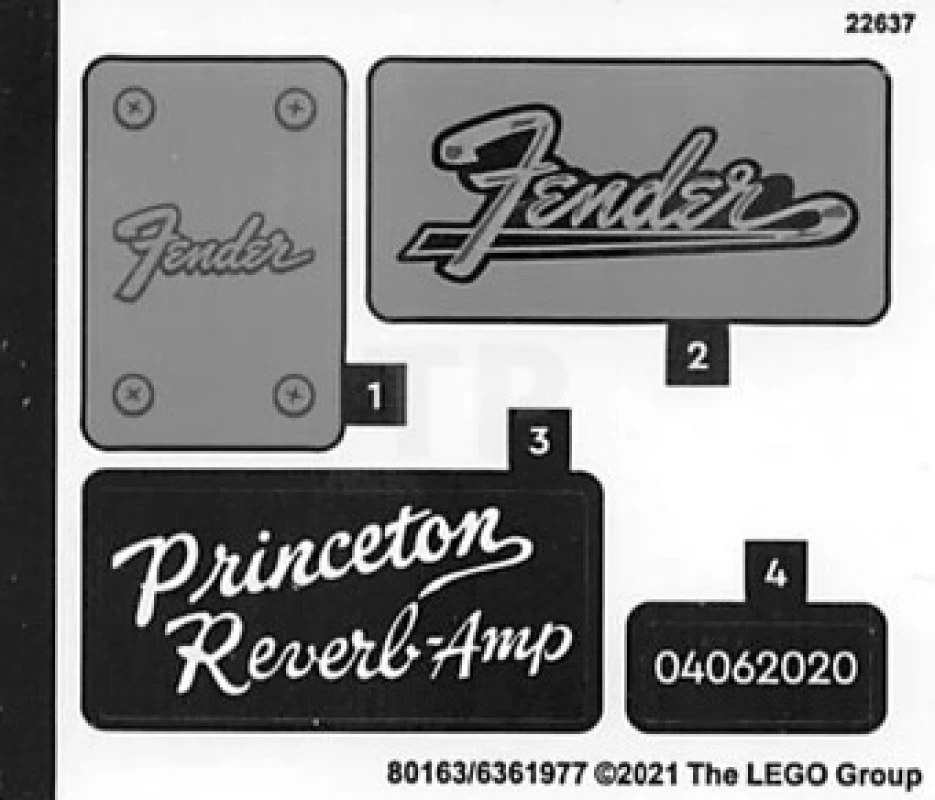 LEGO&reg; 6361977 - Autocollant pour l'ensemble 21329 - Feuille 1
