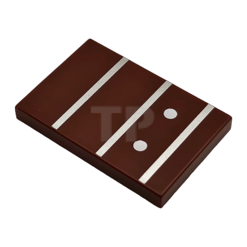 LEGO&reg; 6361972 - 26603pb192 - Tile 2 x 3 with Guitar Fretboard Pattern (Frets 10-13 with Fret Marker Inlays)
