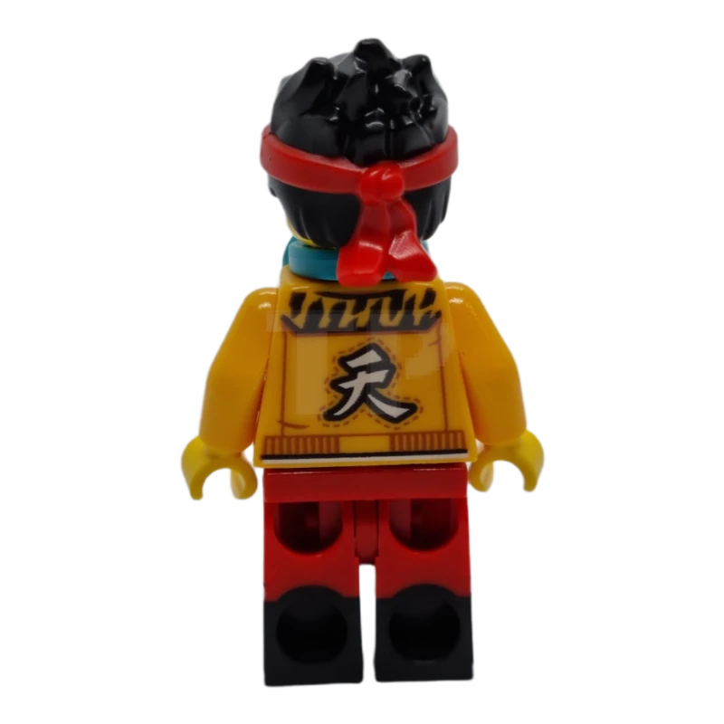 LEGO&reg; mk052 Monkie Kid - Bright Light Orange Closed Jacket, Dark Turquoise Headphones