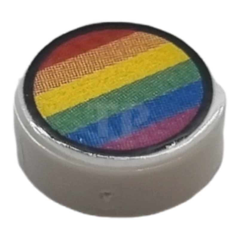 LEGO&reg; 6303514 - 98138pb294 - Fliese 1 x 1 Rund mit Regenbogen-Streifen-Muster