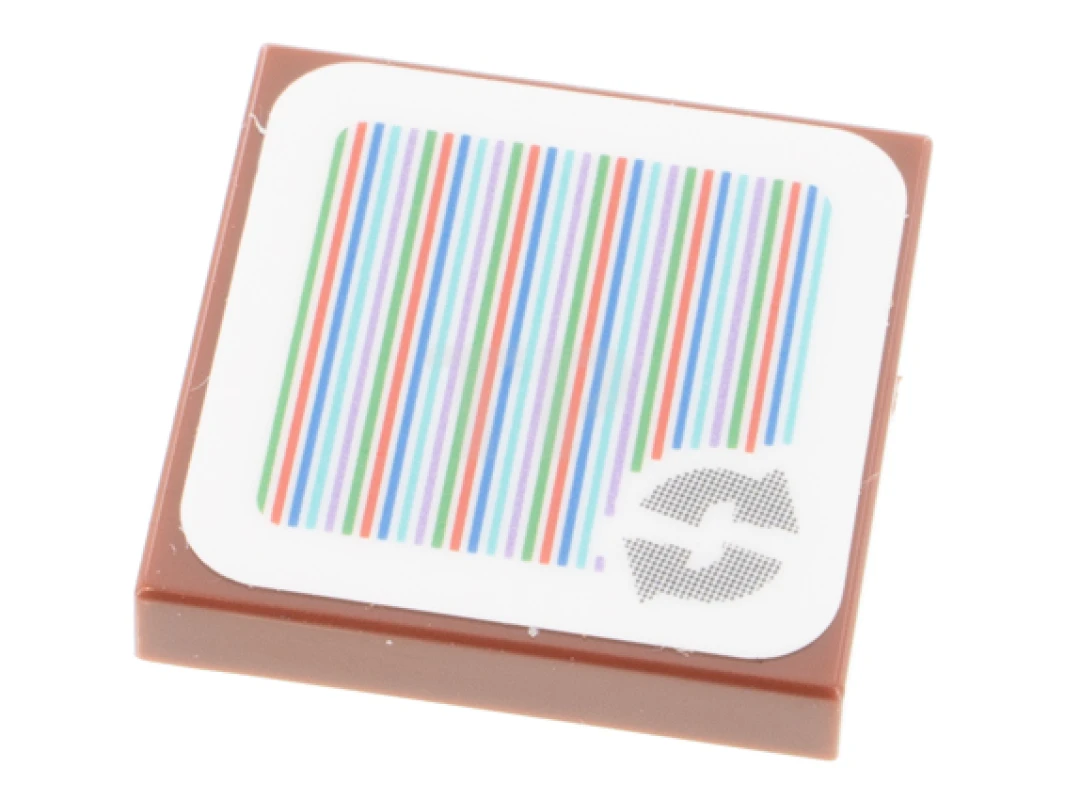 LEGO&reg; 6389742 - 3068pb1966 - Tegel 2 x 2 met Super Mario Scanner Code - Set 71401