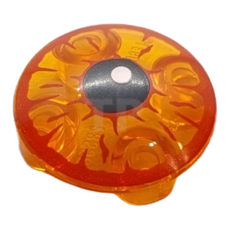 LEGO&reg; 6376666 - 2654pb019 - Plate 2 x 2 Round with Convex Bottom with Bloodshot Eye Pattern