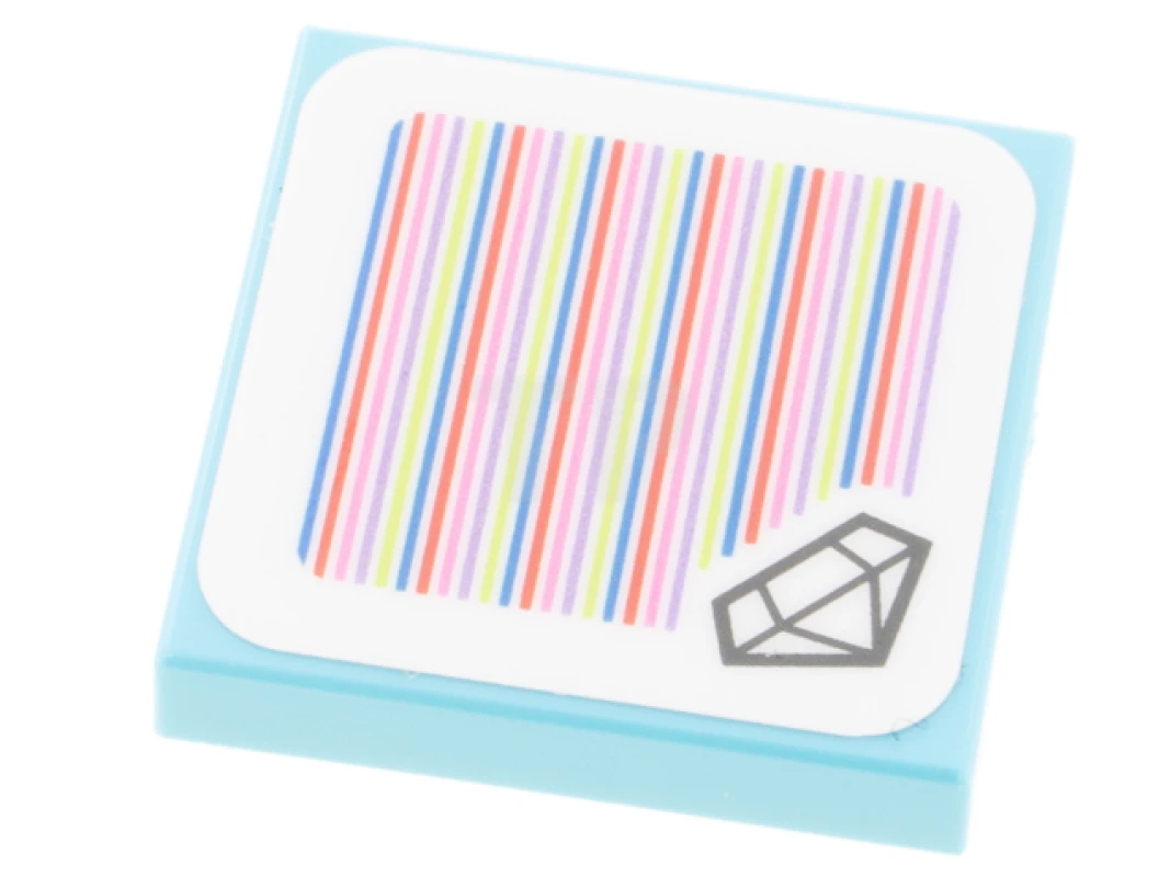 LEGO&reg; 6389746 - 3068pb1967 - Baldosa 2 x 2 con código escáner Super Mario - Set 71401