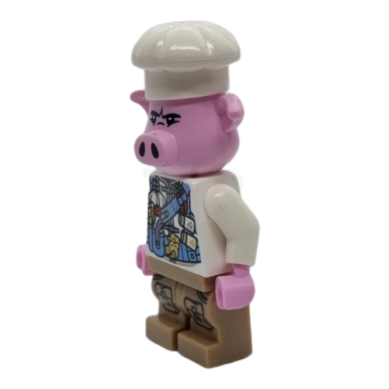 LEGO&reg; mk064 Pigsy - Medium Blue Utility Harness with Pig Head Buckle, Dark Tan Medium Legs with Pockets