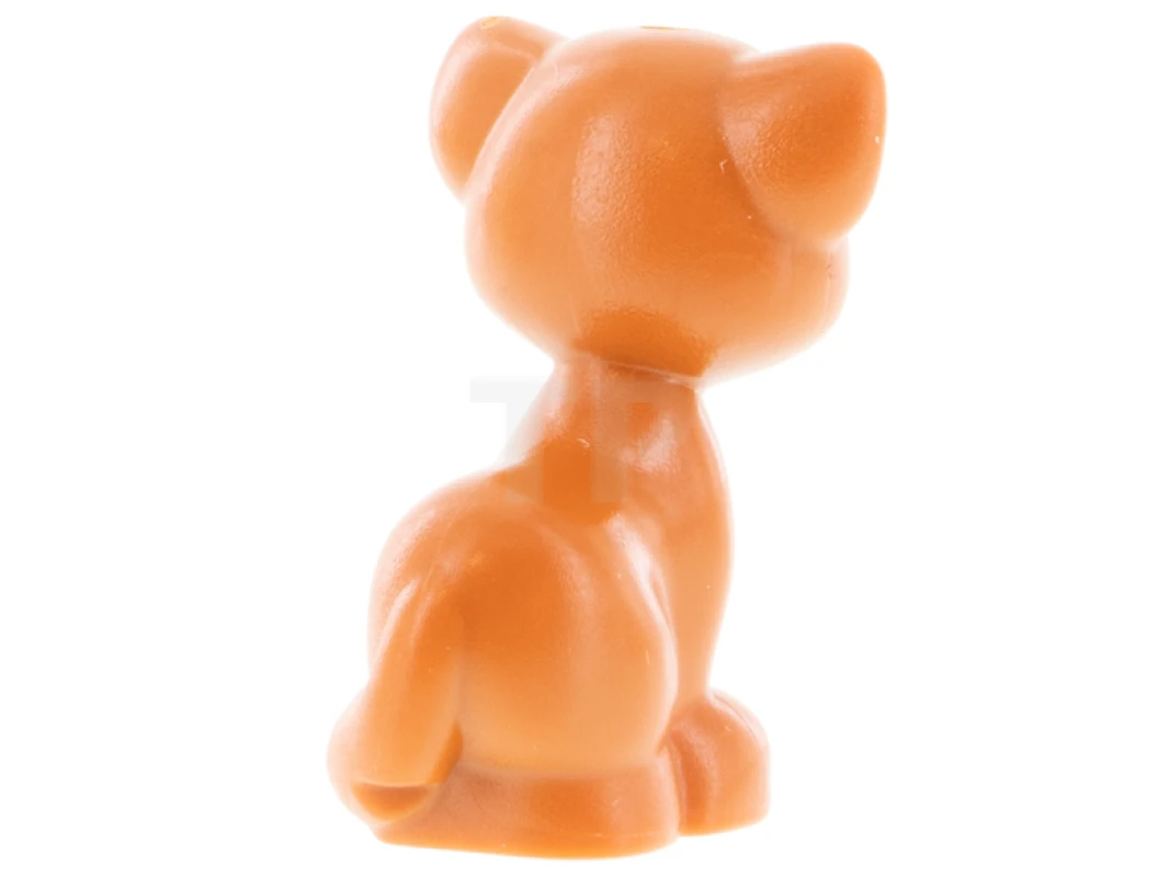 LEGO&reg; 6373381 - 11602pb11 - Cat, Friends / Elves, Sitting with Green Eyes, Black Nose and White Patches Pattern