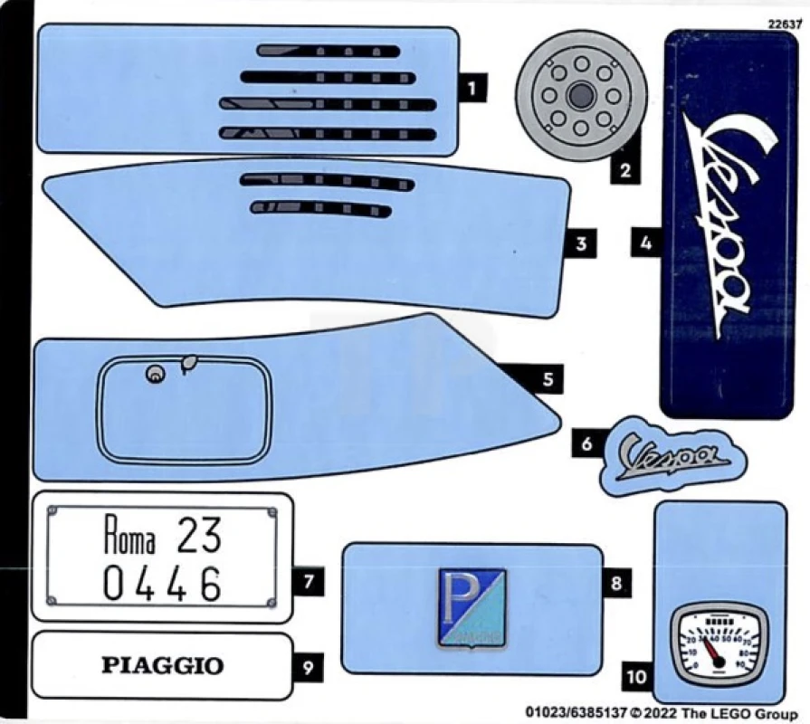 LEGO&reg; 6385137 - Sticker for Set 10298