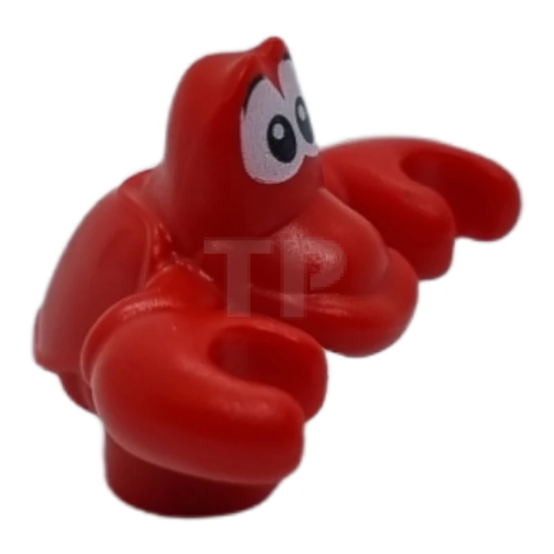 LEGO&reg; 6380346 - bb0624pb02 - Crab, The Little Mermaid with White Eyes, Large Black Pupils and Eyebrows Pattern (Sebastian)