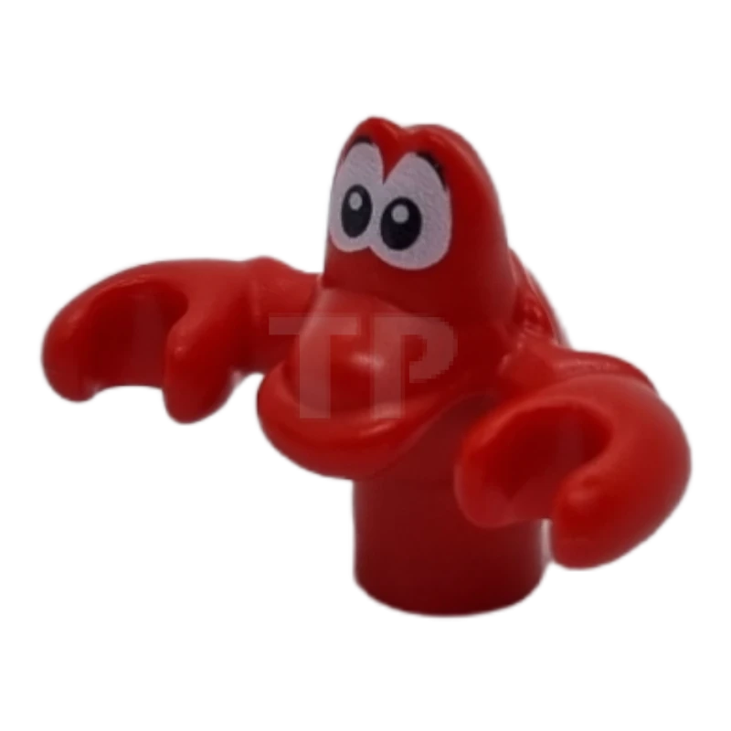 LEGO&reg; 6380346 - bb0624pb02 - Crab, The Little Mermaid with White Eyes, Large Black Pupils and Eyebrows Pattern (Sebastian)