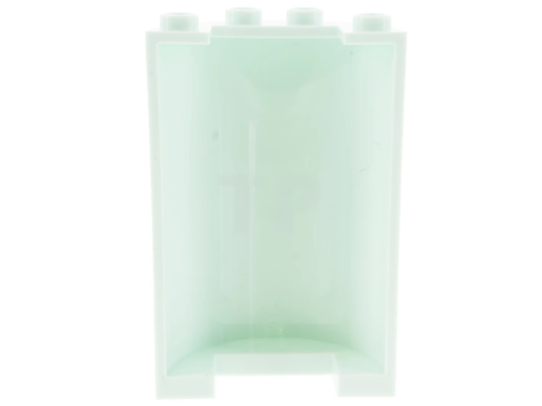 LEGO&reg; 85941pb024 - 6380342 - Cylinder Half 2 x 4 x 5 with 1 x 2 Cutout with Medium Azure Star, Filigree, and Columns, Gold Sparkles, Metallic Light Blue Bubbles Pattern