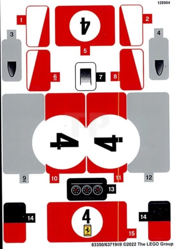 LEGO&reg; 6371969 - Autocollant pour l'ensemble 76906