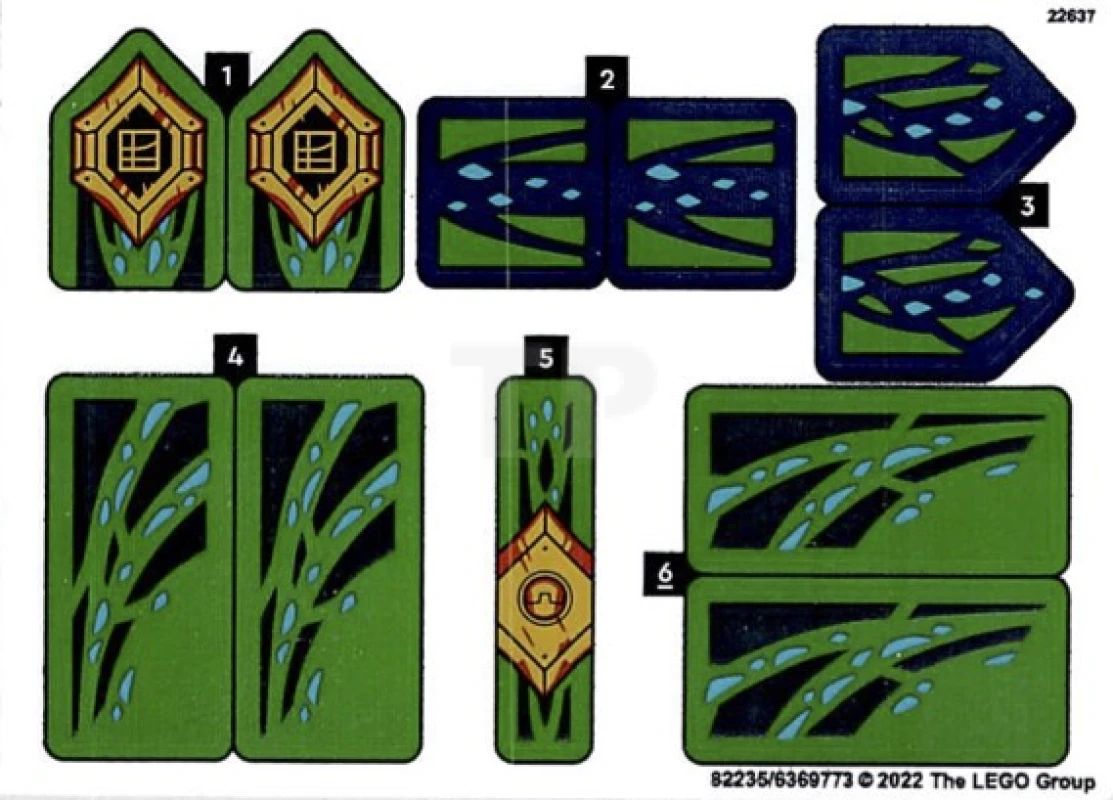 LEGO&reg; 6369773 - Adesivo per il set 71766