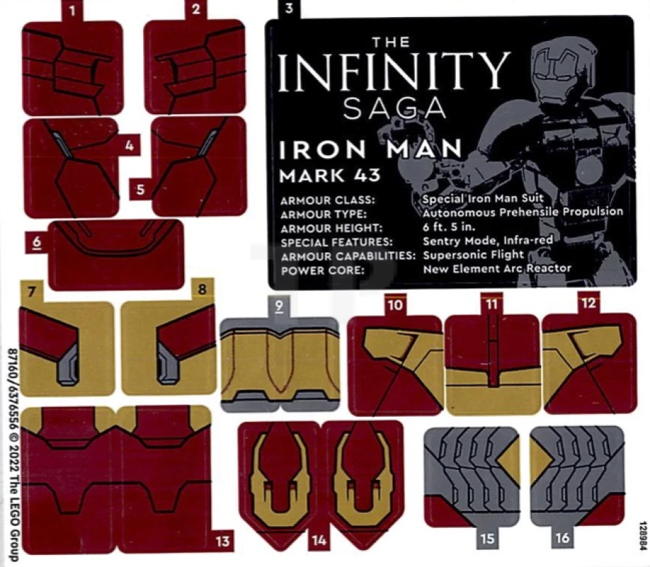 LEGO&reg;  - Sticker for Set 76206