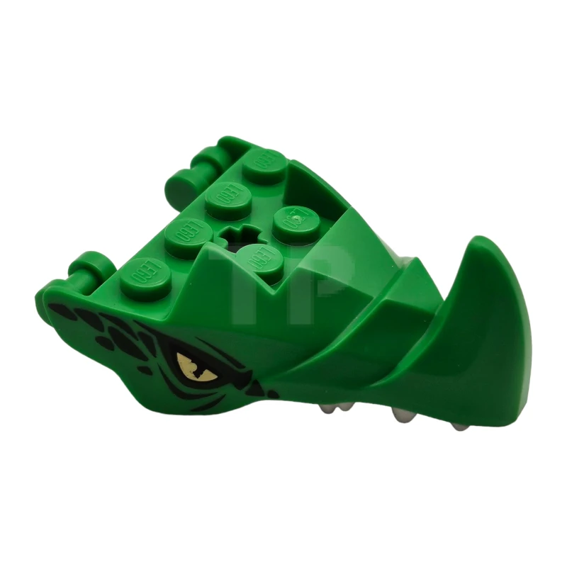 LEGO&reg; 6342662 - 76923pb02 - Dragon Head Jaw with Large Spike and Bar Handles with Eyes and Scales Pattern