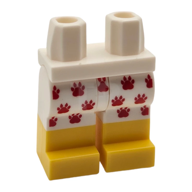 LEGO&reg; 6212502 - 970c00pb0785 - Legs Minifig with Paw Prints and Boots Pattern