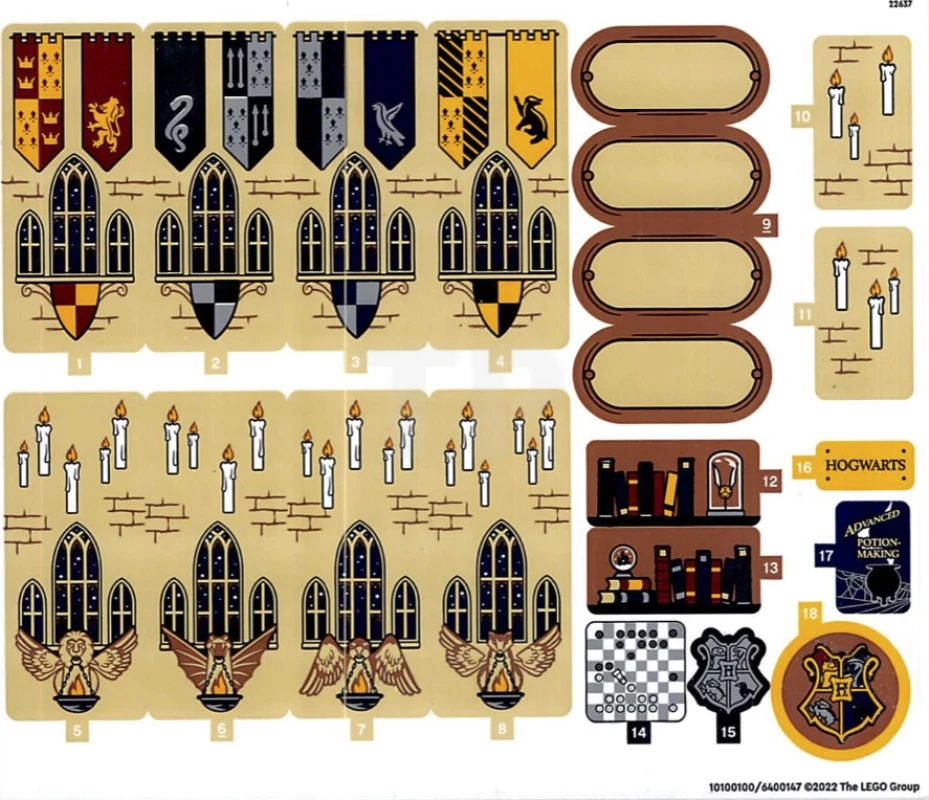 LEGO&reg; 6400147 - Adesivo per il set 76399 - Foglio 1