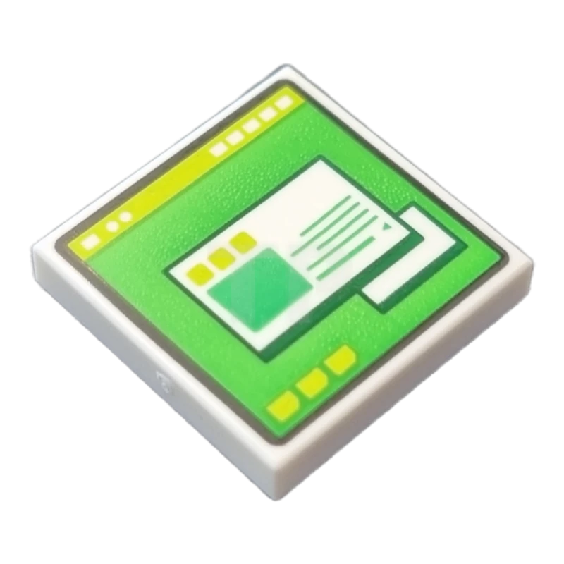 LEGO&reg; 6329576 - 3068pb1655 - Piastrelle 2 x 2 con modello di monitor per computer