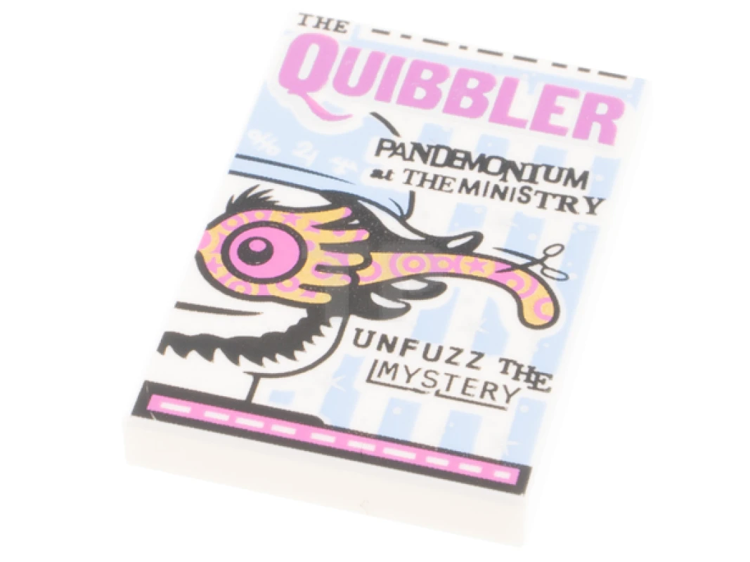 LEGO&reg; 6350931 - 26603pb023 - Tile 2 x 3 with The Quibbler Newspaper Pattern