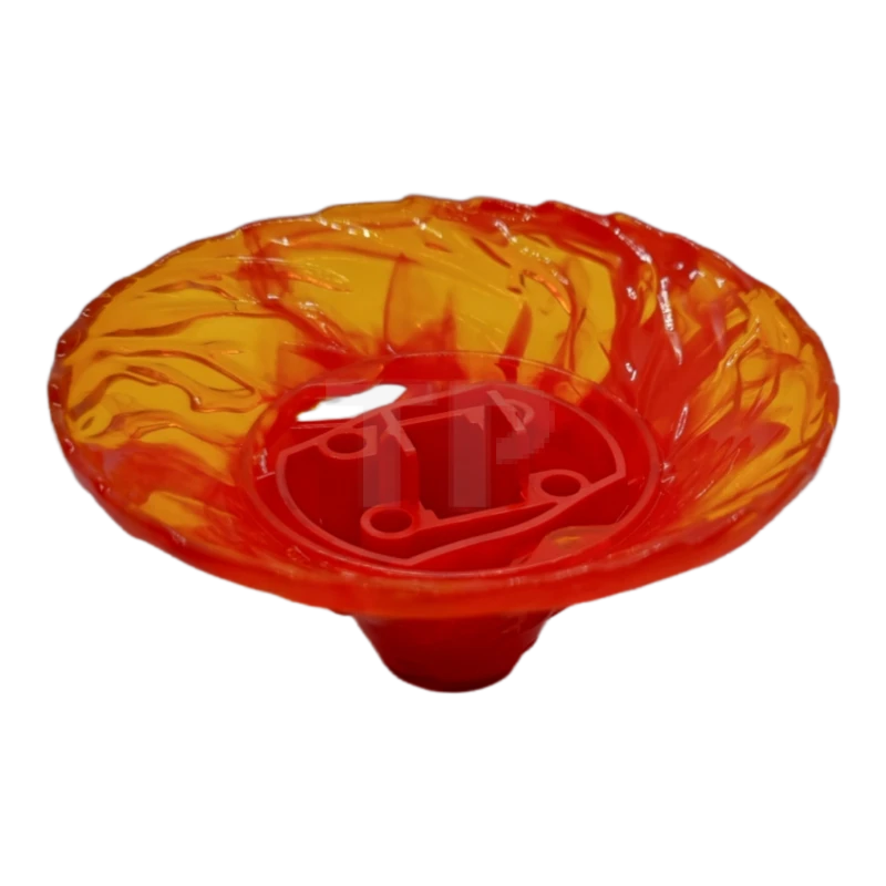 LEGO&reg; 6368001 - 69784pb03 - Tornado-Spirale breit mit marmoriertem Trans-Orange-Muster auf der Oberseite