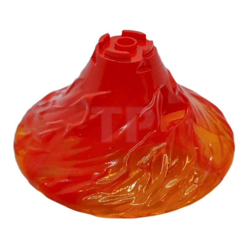 LEGO&reg; 6368001 - 69784pb03 - Tornado-Spirale breit mit marmoriertem Trans-Orange-Muster auf der Oberseite