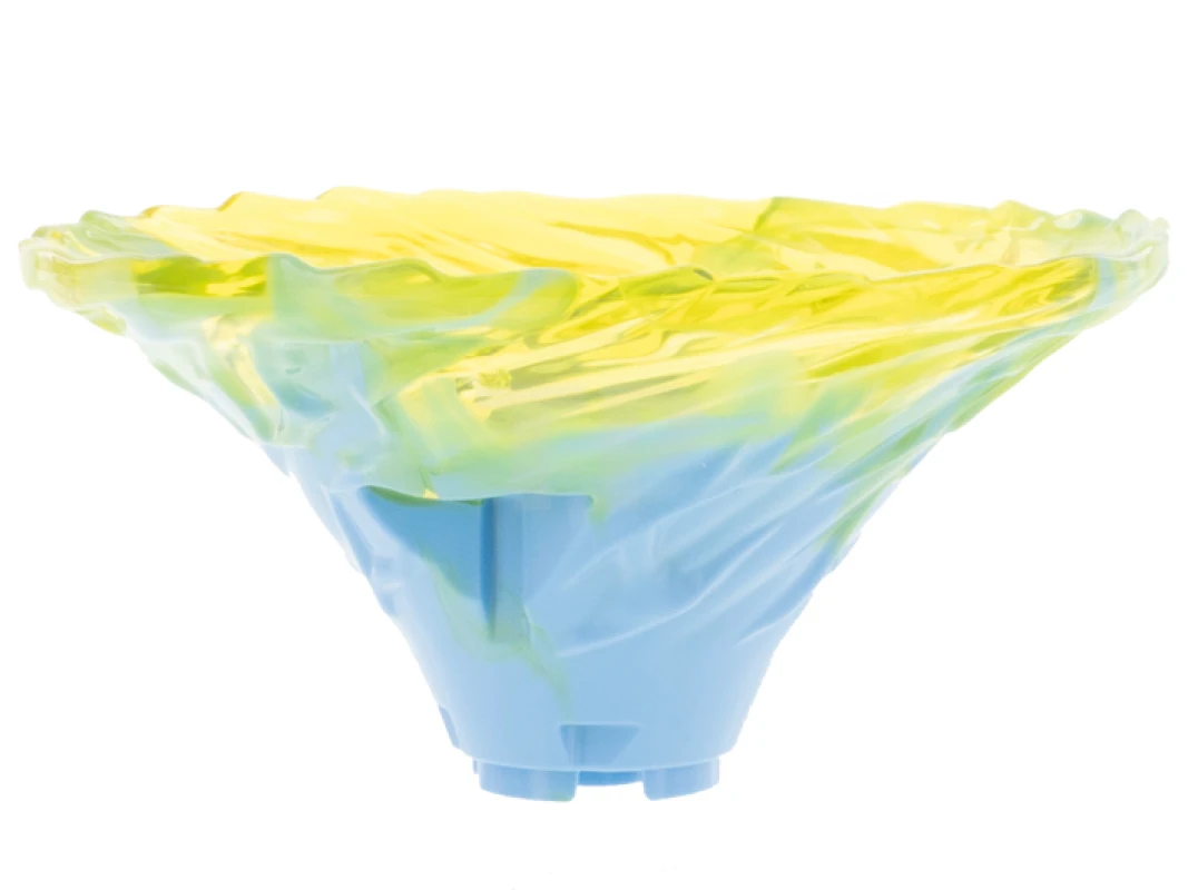 LEGO&reg; 6375614 - 69784pb01 - Tornado Spiral Wide with Marbled Trans-Neon Green Top Pattern